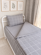 Grid Check Zip Bedding Set