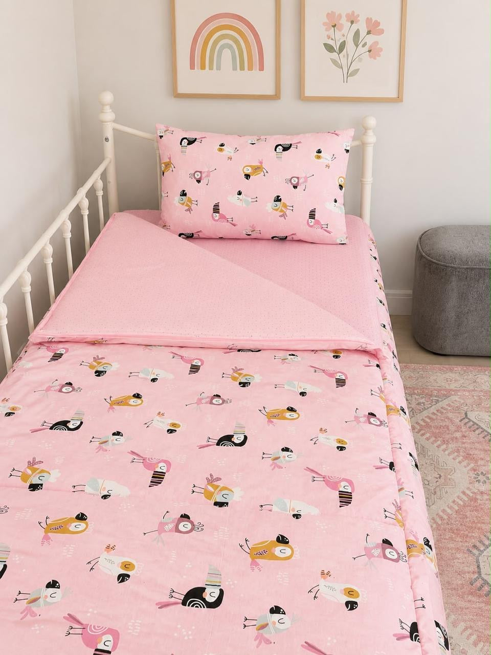 Funky Birds Zip Bedding Set